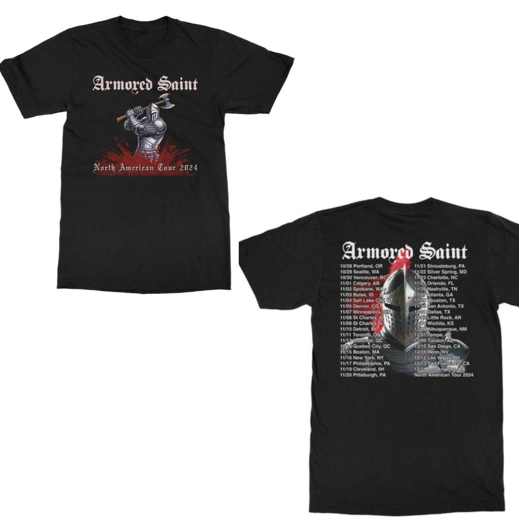 Y2k ARMORED SAINT Band Graphic Cotton T-shirt Unisex Summer Short Sleeve Fashion Brand Tee Luxury Casual Vintage Retro Top