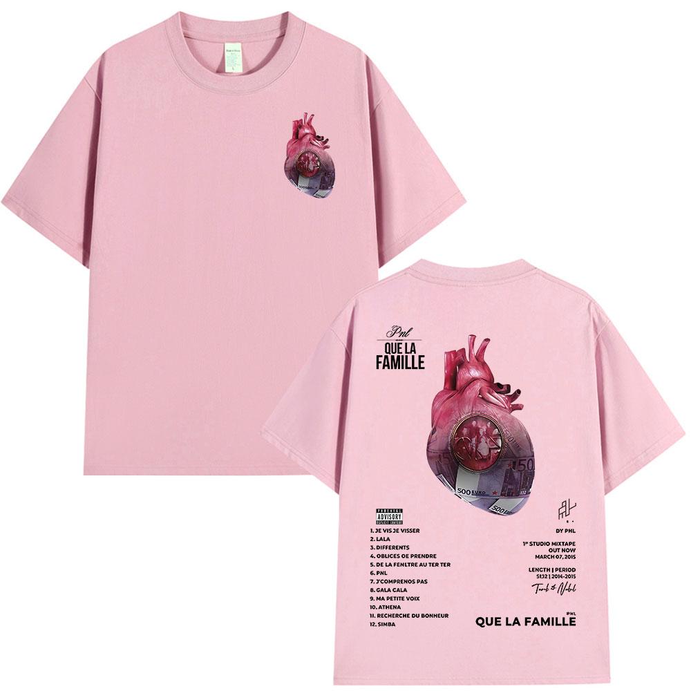 Rapper Francez PNL Que La Famille Le Monde Chico Album Tricou Bărbați Femei Modă Hip Hop Bumbac Mânecă Scurtă Tricouri Streetwear