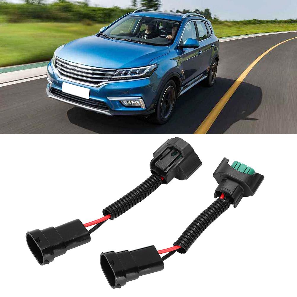 2Pcs H11 Bulb Lamp Base Adapter Socket Female Male Wire Plug Harness Holder For Car Headlight