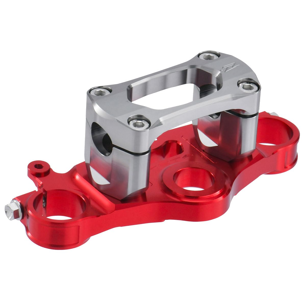 ZETA RACING Handlebar Clamp Kit COMP for CRF110F and CRF125F for STD Increased Position Machined DIRTFREAK F4472  13-26  14-26, (22.2mm) bars, Red,