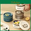 1 Container Set Insulated Lunch Box 304 Stainless Steel Sealed Multifunction Portable Round Thermal Bento Box With Thermal Bag