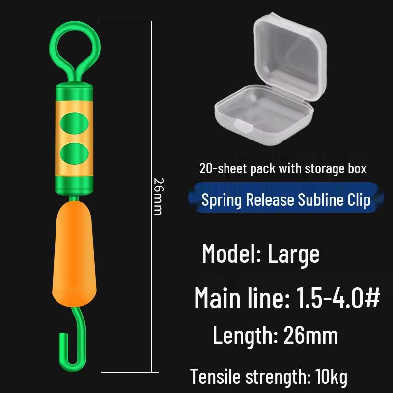 Anti-Tangle Silicone Leader Clip & Connector - Force-Relieving Fishing Tackle Accessory