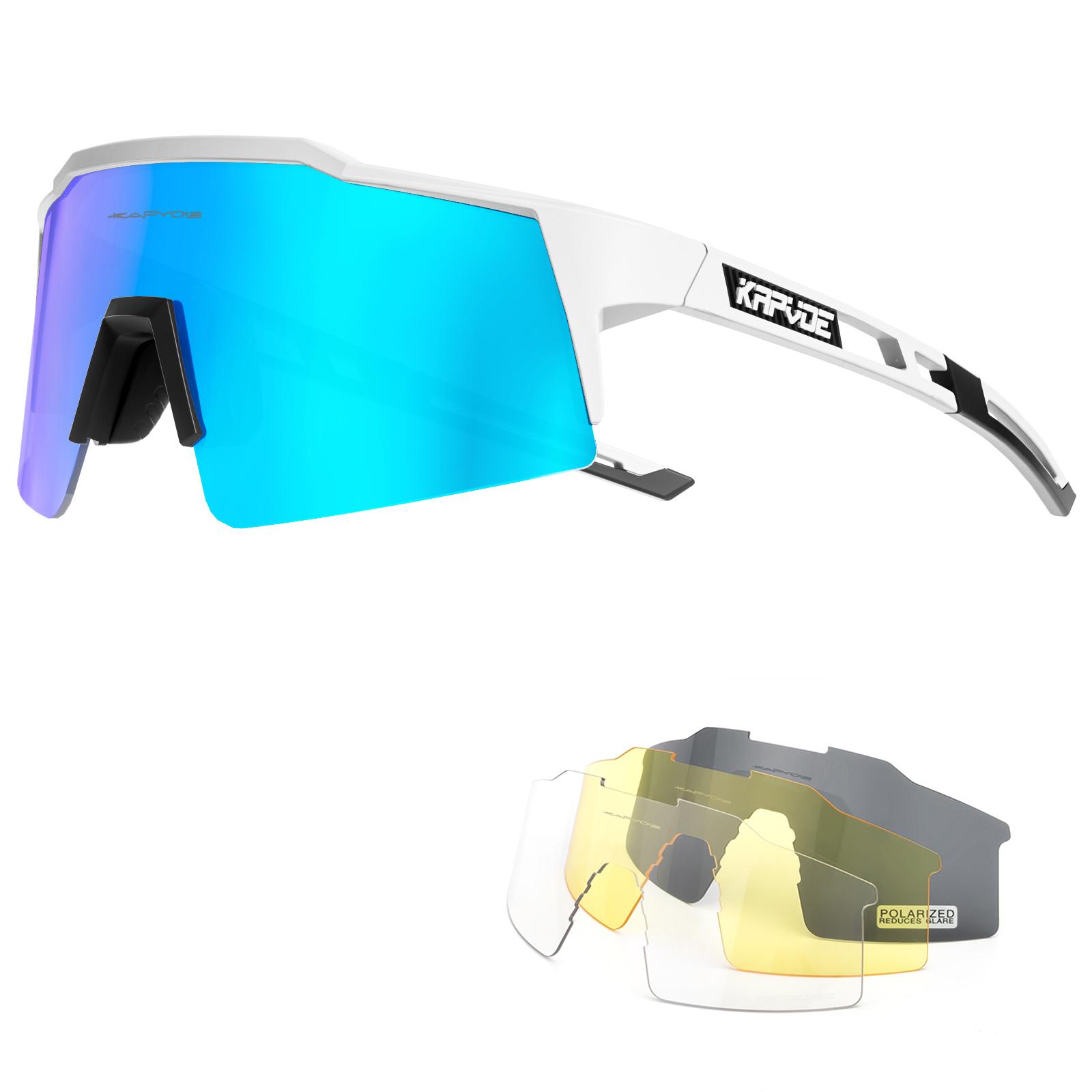 

Kapvoe 4lens Cycling Glasses Sunglasses Cycling Goggles Outdoor UV400 Sports Protection MTB Road Mountain Bicycle Drive 4lens 4lens