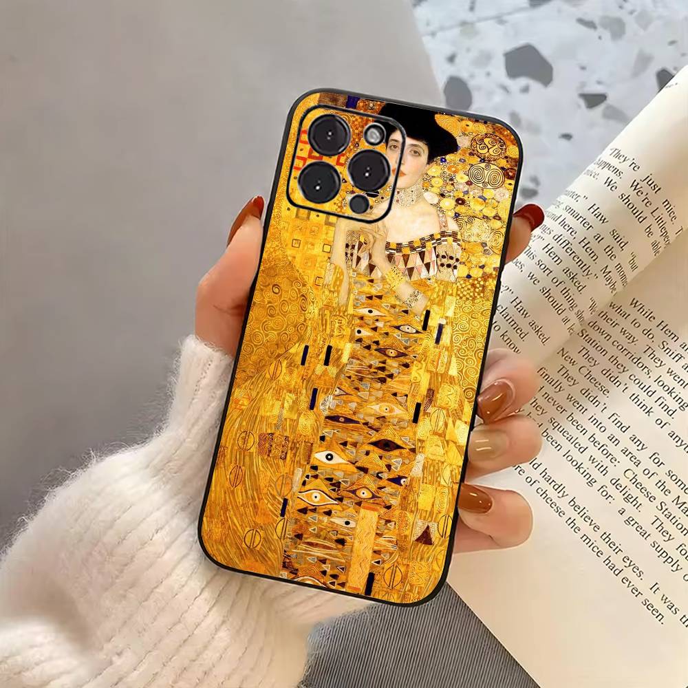 The K-Kiss G-Gustav K-Klimt Painting Phone Case Silicone Soft For IPhone 17 16 15 14 13 12 11 X XR Plus Pro Max Plus