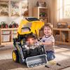 Toy Truck Engine and Excavator, Steering Wheel, Fog Effect, Sound and Light, Ages 3-6, Yellow