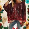 Women's Christmas Print Knitted Sweater Cardigan