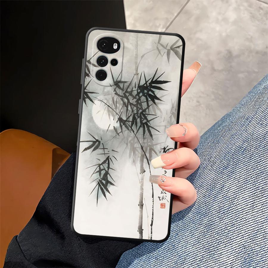 Retro Chinese Style Phone Cover Case for Motorola Moto Edge 20 Pro 30 Lite G32 G51 G73 G22 Edge40 G71 G52 G60s G53 G30 G50