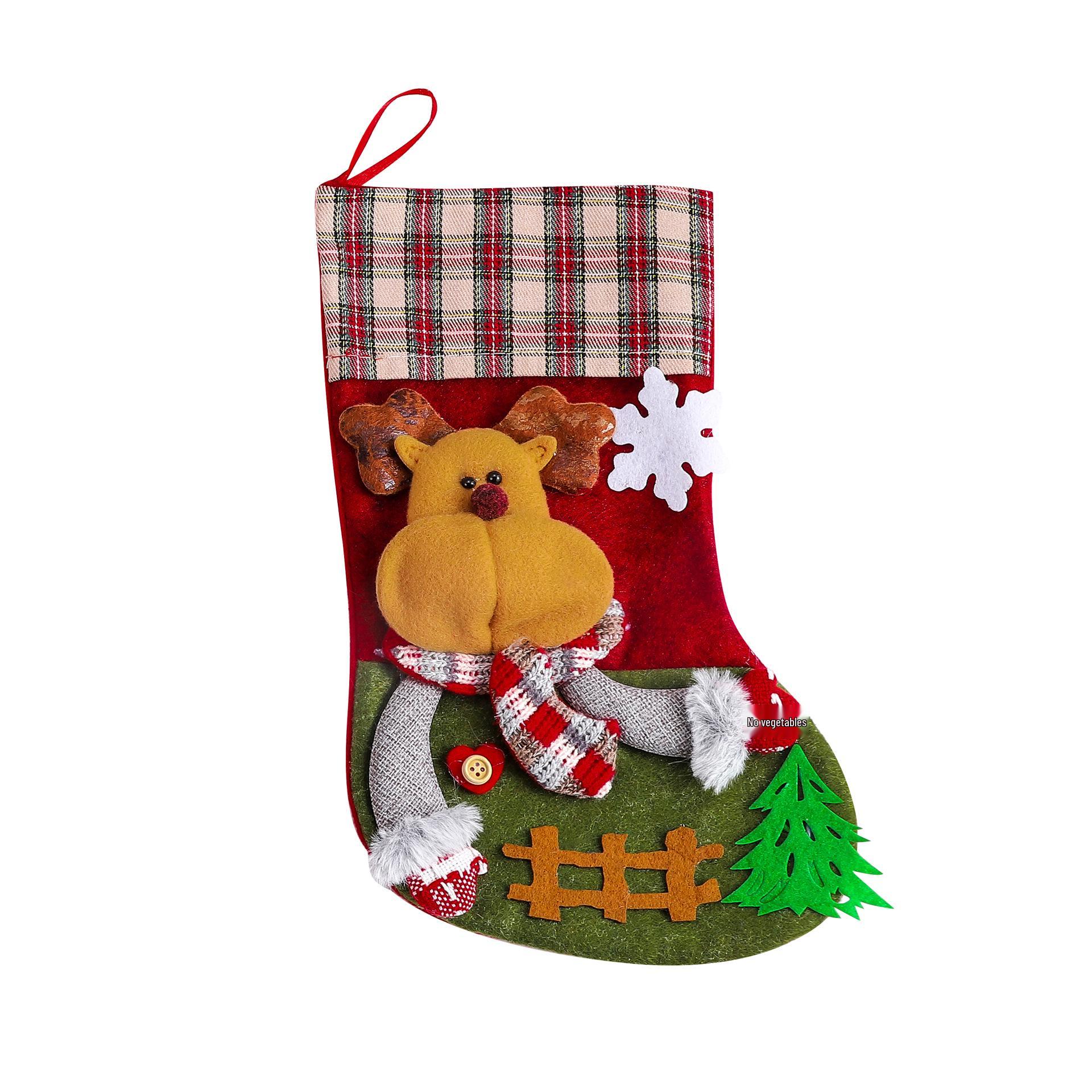 Medium Santa Claus Christmas Stockings: Gift Bags & Ornaments