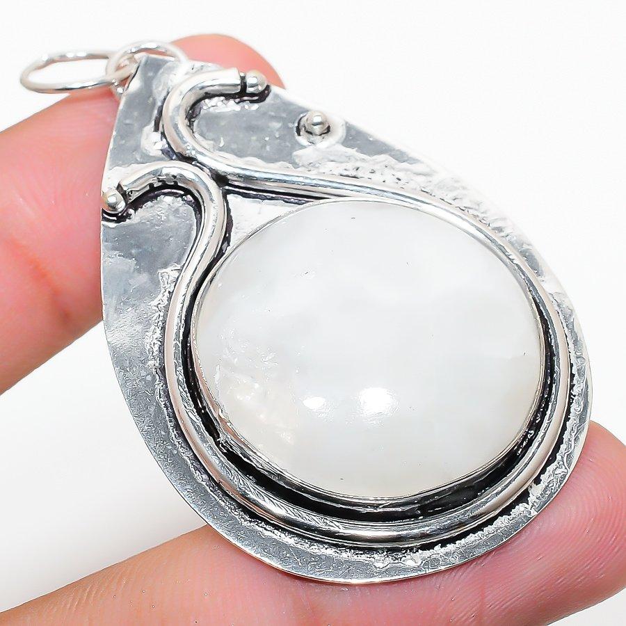 

Natural Rainbow Moonstone Gemstone 925 Sterling Silver Pendant 2.29 i5E63