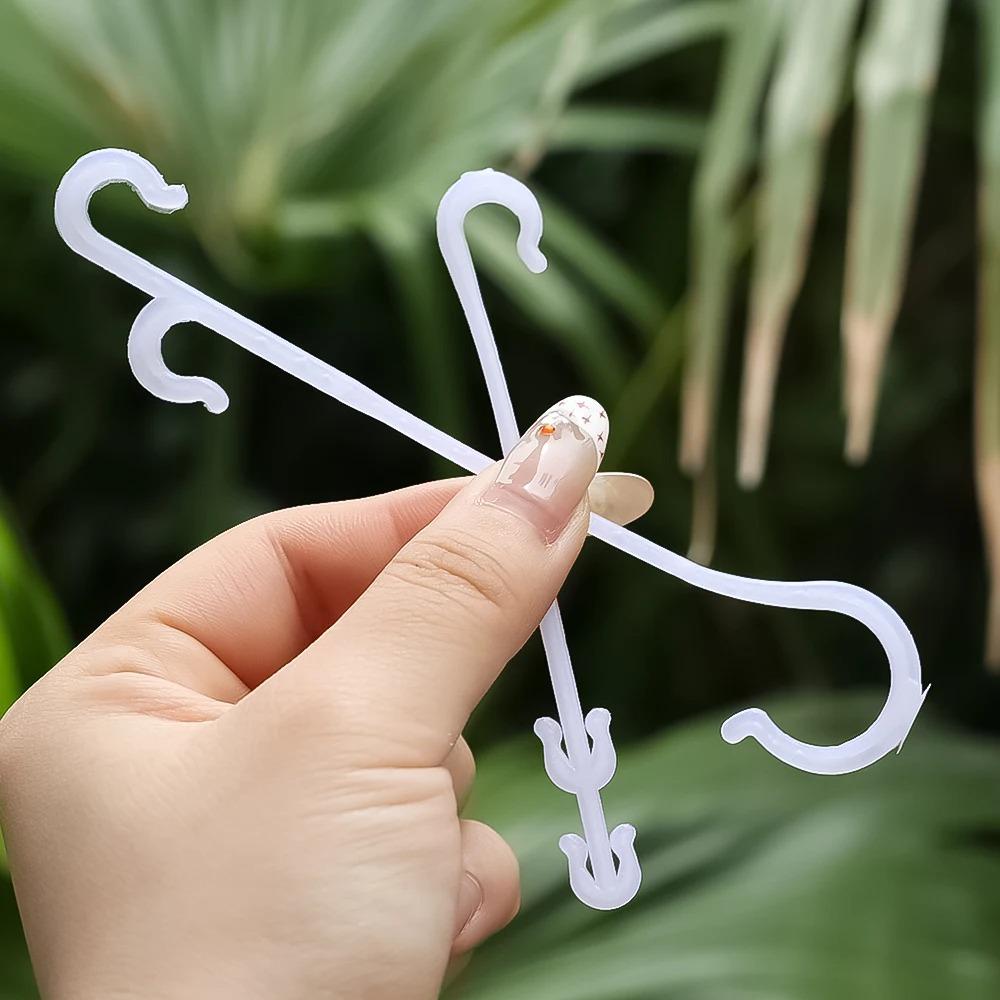 50PCS 13/16cm J Shaped Hooks Plant Support Fixed Buckle Hooks Reusable Tomato Hook