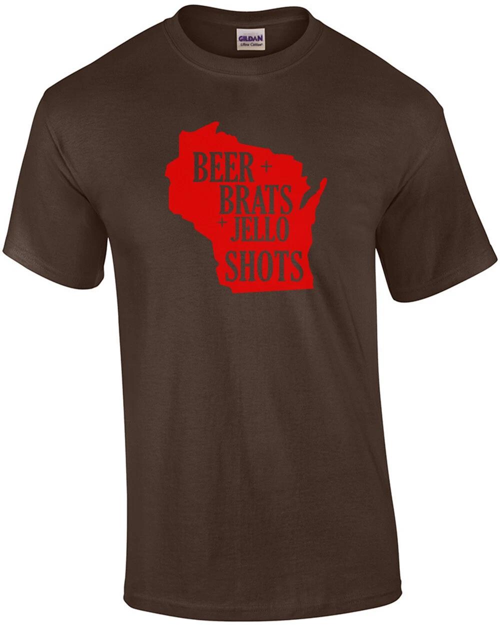 Beer Brats Jello Shots - Wisconsin T-Shirt 2XL