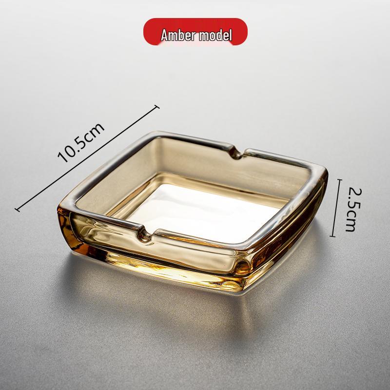 Compact Glass Ashtray for Hotel Rooms, Bedrooms, and Bathrooms