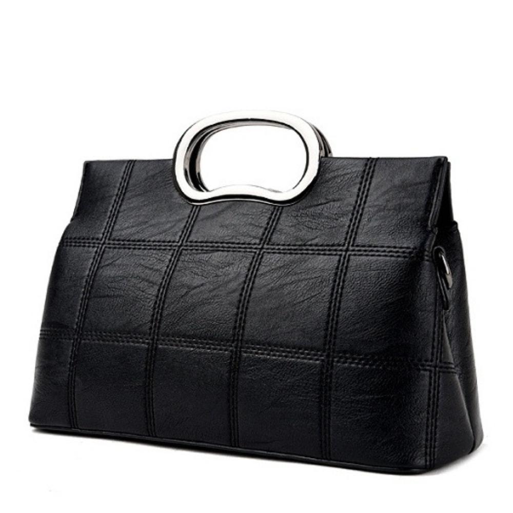 

Women s bags, handbags, women s bags, fashionable and versatile, single shoulder oblique span, simple leather texture mother style 0236 чорний