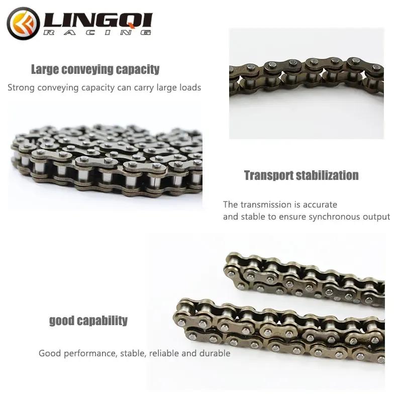 LINGQI 25H Chains Scooter Bike Transmission Drive Chain 94 96 98 120 124 138 168L For Pit Dirt Bike Mini Moto Electroc Vehicle