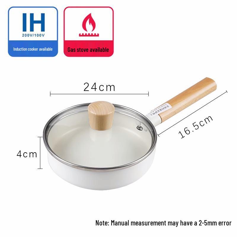 Sheng Bang Rong Non-Stick Flat-Bottom Frying Pan with Maifan Stone for Mini Induction Cookers