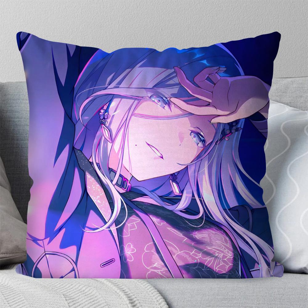 Хиномори Сидзуку Анимация Игра P-Project S-Sekai Наволочка Квадратная Подушка Спальня Диван Автомобиль Гостиная Домашнее Украшение 40X40 16x16Inch