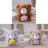 Plush Bear Keychain With Star Bag Pendant For Kids And Gift Use