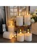 6 Pcs Clear Flameless LED Candles With Remote & Timer, Realistic Flickering Flame Ivory Wax, Battery Operated Decorative Candles