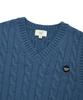 COVERNAT WOMAN Cable Knit Vest Blue