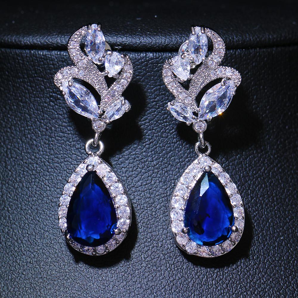 Emmaya Vintage Green Cz Dangle Earrings For Party Romantic Women 'S Accessories Birthday Gift High Quality Luxury Jewelry Bulk