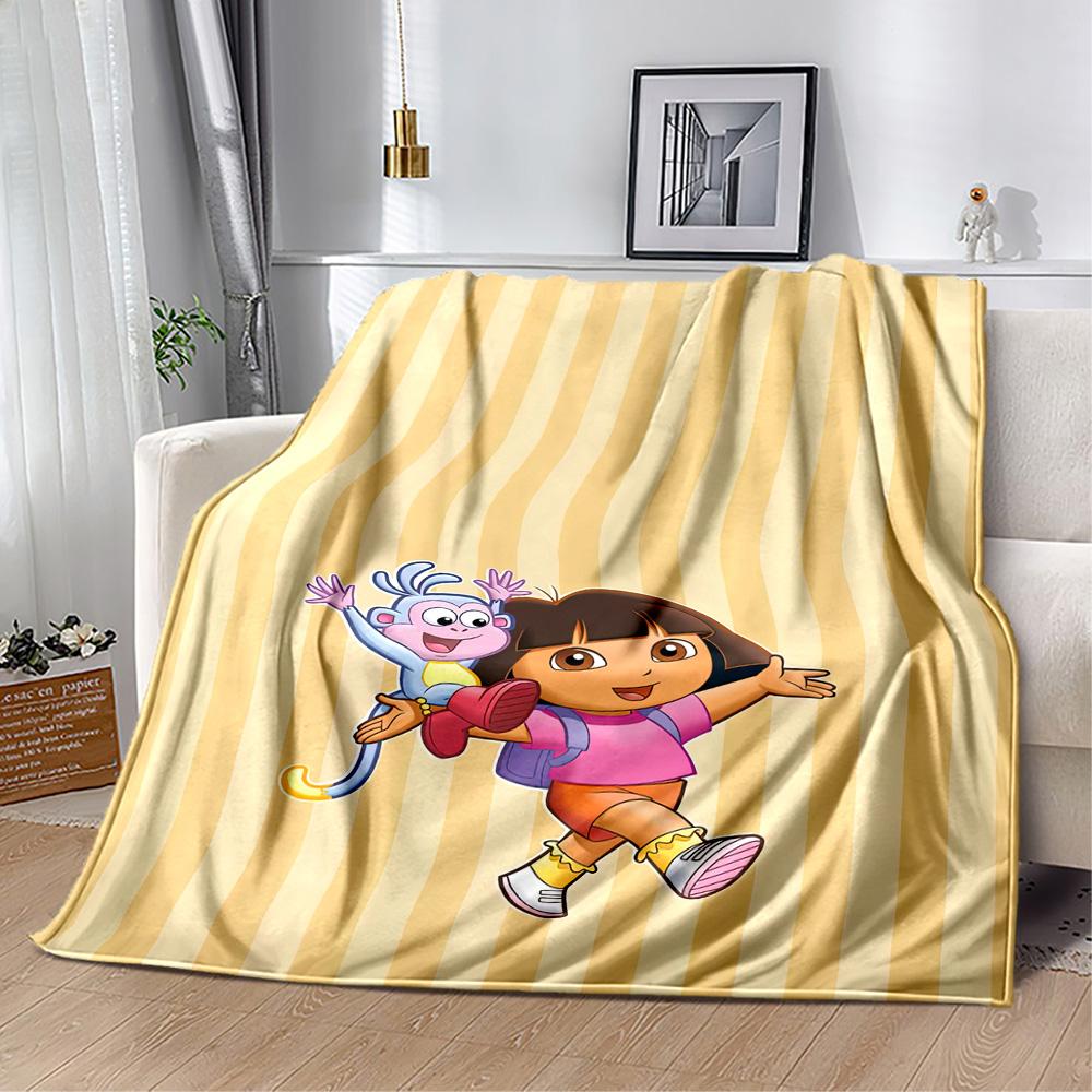 Dora Explorer Blanket Soft & Cozy Suitable for Office Chair Livingroom Bedding Four Seasons Multipurpose Playful Design