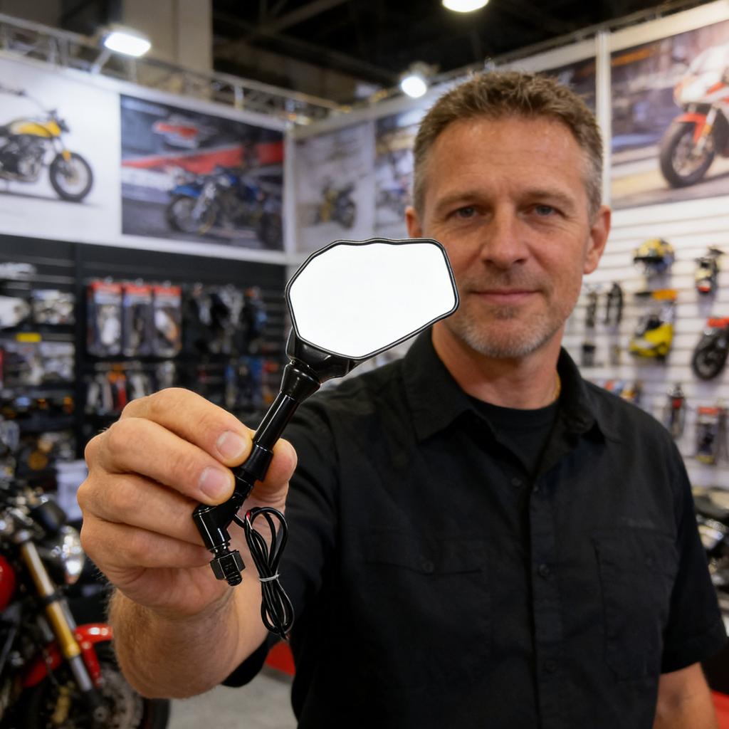 Led Skeleton Side Mirror, Skeleton Motorcycle Rear View LED Turn Signals Mirrors