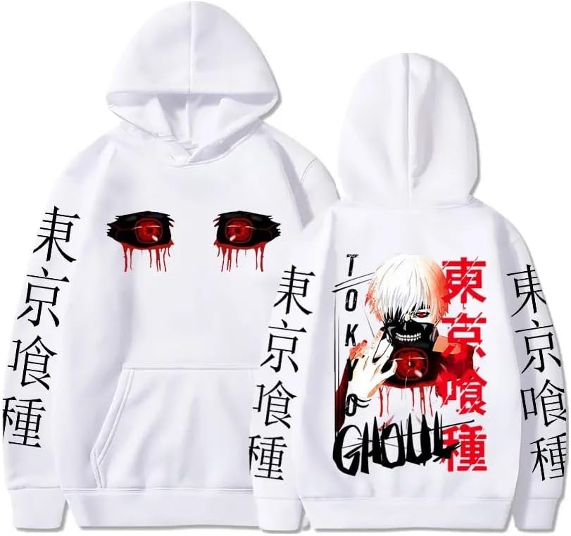 2024 new Anime Tokyo Ghoul Hoodie Cool Kaneki Ken Eyes Print Sweatshirt Men Women Casual Oversized Hoodies Harajuku Streetwear