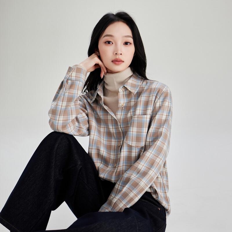 SOFSIL Winter Plaid Thickened Long-Sleeve Casual Shirt