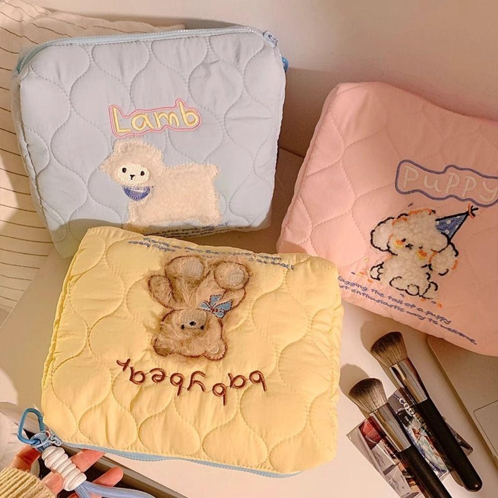 INS Bear Storage Bag Korean Style Portable Makeup Bag Handbag Handheld Wash Bag  Outdoor