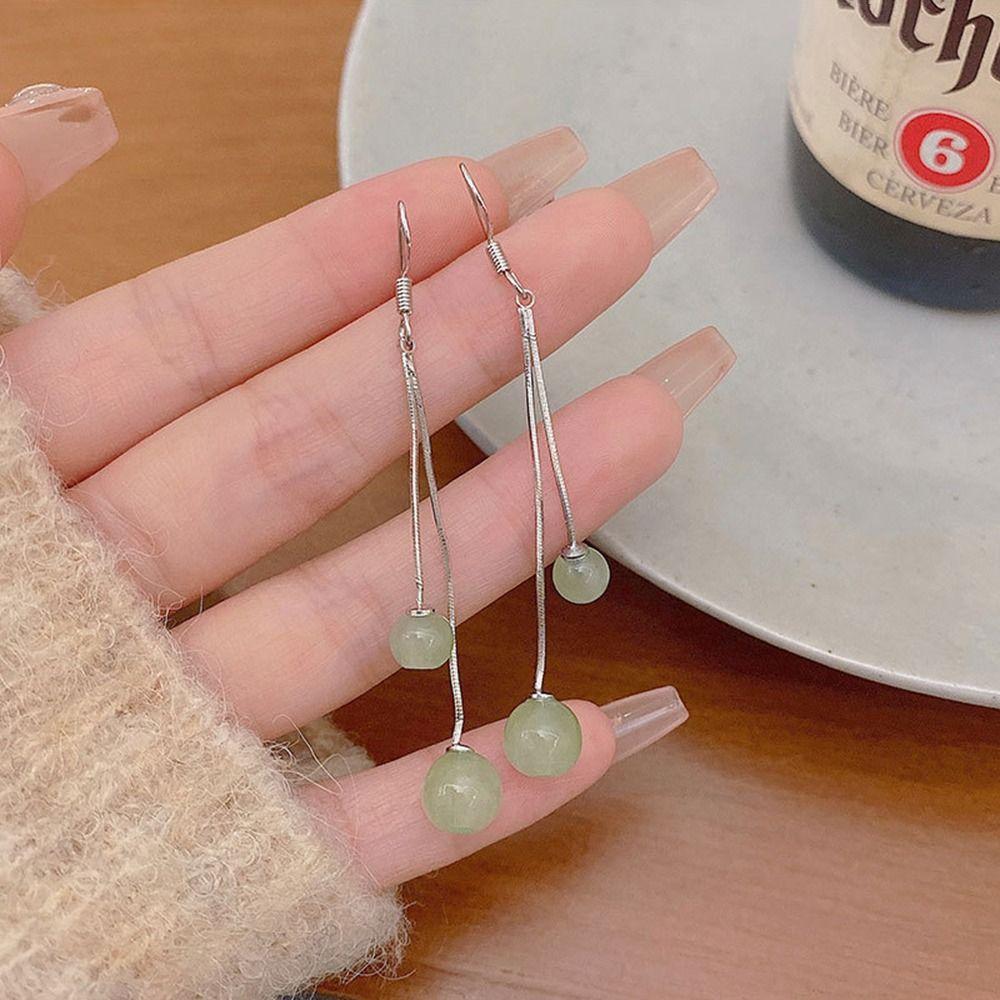 

Trendy Pendant Ear Hook Vintage Tassel Stud Earrings Jewelry Accessories Dangle Ear Stud Cheongsam 1 Pair