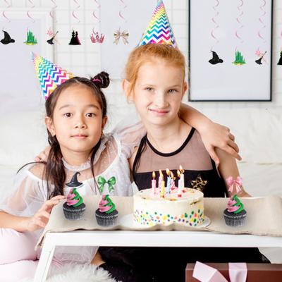 Verde e Rosa Decorazione per Festa a Tema Wicked 24 Cake Toppers 18 Palloncini 1