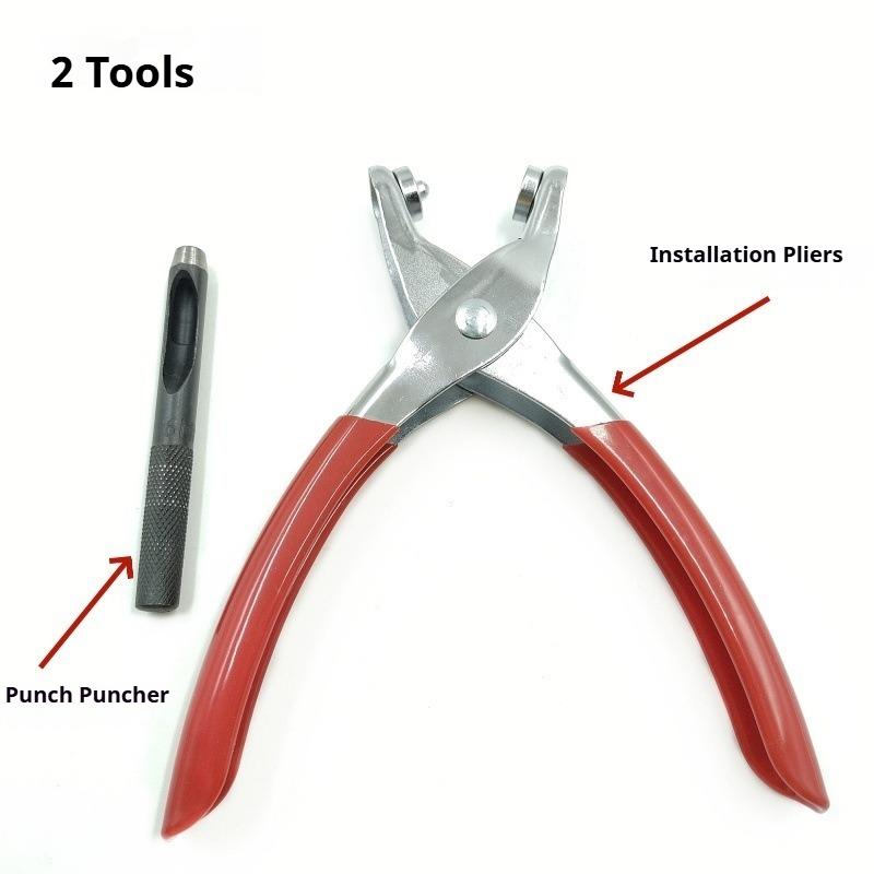 6mm Metal Air Eyelet Grommet Installation Tool Hand Press Pliers Set