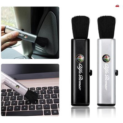 Brosse de Nettoyage de Voiture Télescopique pour Sortie d'Air Dépoussiérage pour 4C 159 166 Spider Giulia 156 Mito 147 8CGT Étui Sac pour Clé de Voiture
