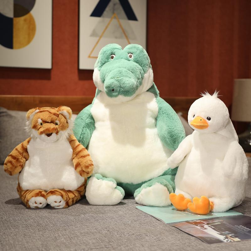 45/60/80CM Tier Krokodil Panda Ente Plüsch Spielzeug Weiche Cartoon Panda Tiger Gefüllte Puppe Baby Schlaf kissen Kinder Geschenk
