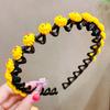 Summer Cartoon Wave Headband Children'S Candy Color Headband Hairpin Bangs Broken Hair Finishing Artifact Girls Hair Accessories Women