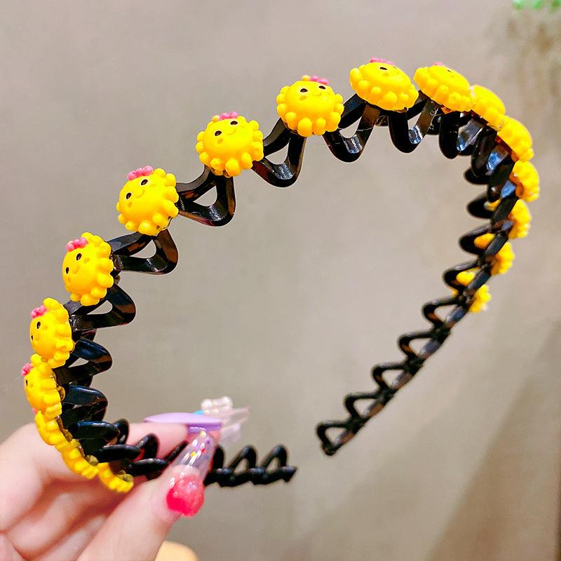 Summer Cartoon Wave Headband Children'S Candy Color Headband Hairpin Bangs Broken Hair Finishing Artifact Girls Hair Accessories Women