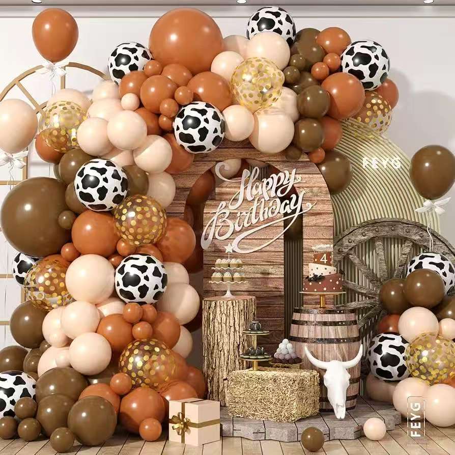 Cow Block Theme Balloon Birthday Party Paradise Decoration Holiday Celebration Balloon Cow Decoration Balloon
