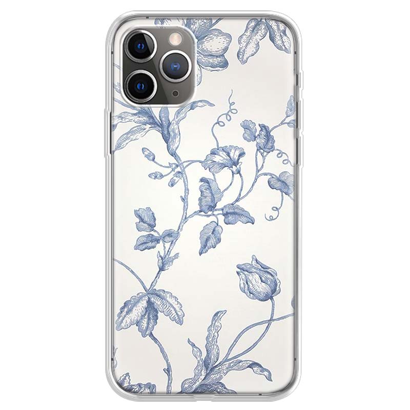 Blue and white porcelain Phone Case For iPhone 17 Air 11 13 Mini 14 15 Plus 16 12 Pro Max 16E SE 7 8 Pattern Soft TPU Back Cover