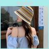 Summer Womens Striped Knitted Breathable Sun Hat For Fashion Sun Protection