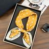 Polka dot silk scarf square scarf high-end new versatile decorative scarf scarf scarf neck cashew flower scarf shawl can be used as a tube top