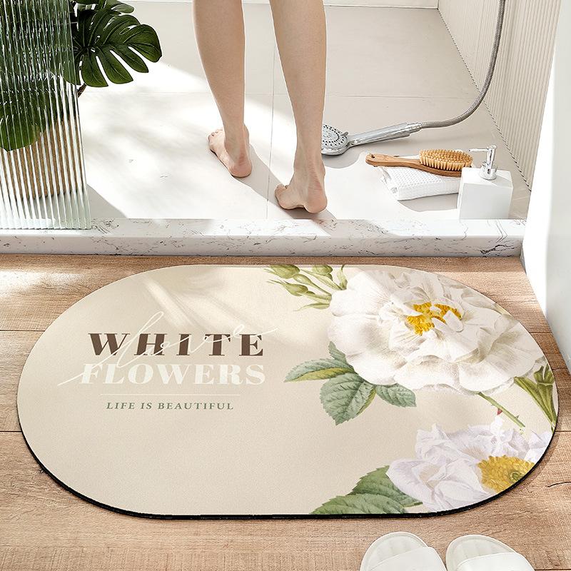 Flower Pattern Can Be Scrubbed Pvc Door Mat Mat Entry Door Mat Entry Mat Non-slip Door Mat Can Be Cut Carpet