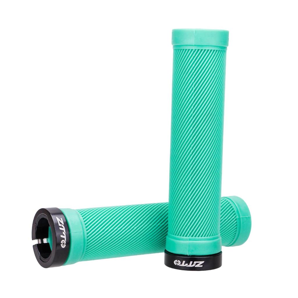 Handlebar Grips Shock Absorbing 22mm Bike Lockable Handle Grip , Blue