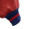 LASLEY KNITTING 60s Wool Vintage Sleeve Leather Stajan 44 Navy System Men's Used