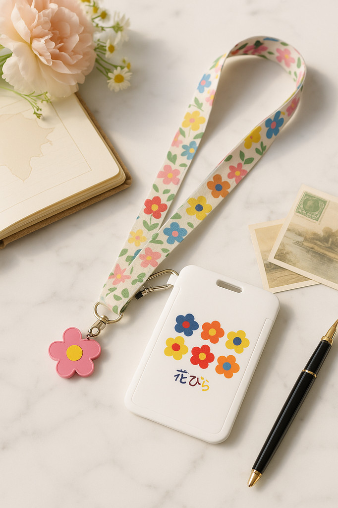 Fashion Beautiful Flowers Lanyard Credit Card ID Holder Student Women Travel Bank Bus Business Card Cover Badge