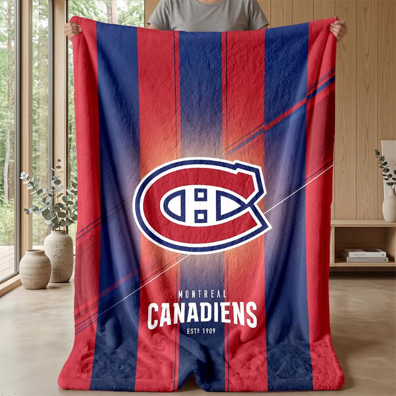 Montreal Canadiens Flanell Fleece Decke Gemütlich Warm Überwurfdecke für Sofa Bett Reise Ganzjahresgebrauch