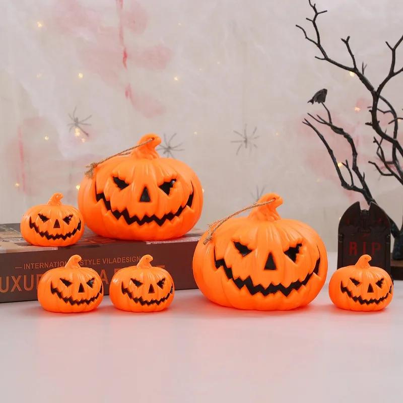 1-15PCS Halloween Decoration LED Pumpkin Lights Smiley Pumpkin Lights Ornaments Holiday Party Atmosphere Decoration Lights