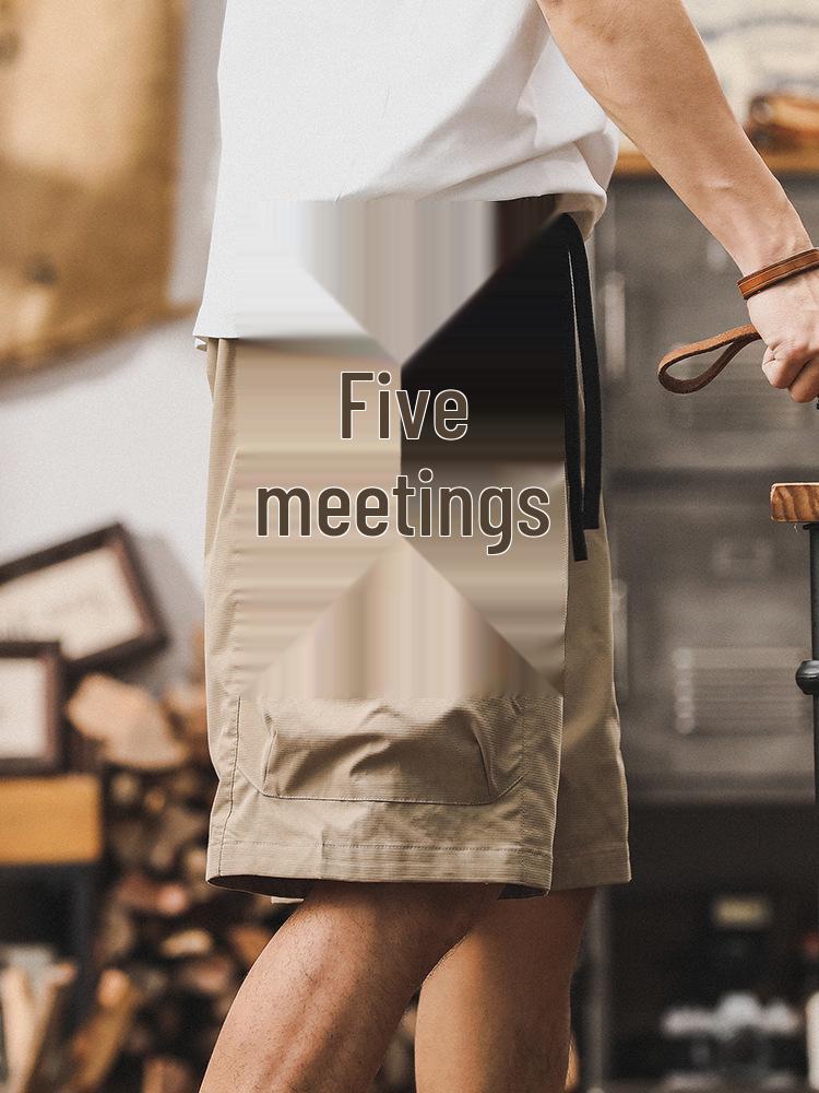 

Мужские летние повседневные японские шорты карго с несколькими карманами 5XL хаки