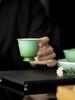 Jade Mud White Porcelain High Foot Cup Gongfu Tea Set Celadon Tea Tasting Cup Master Cup Ceramic Teaware Home Office Decor