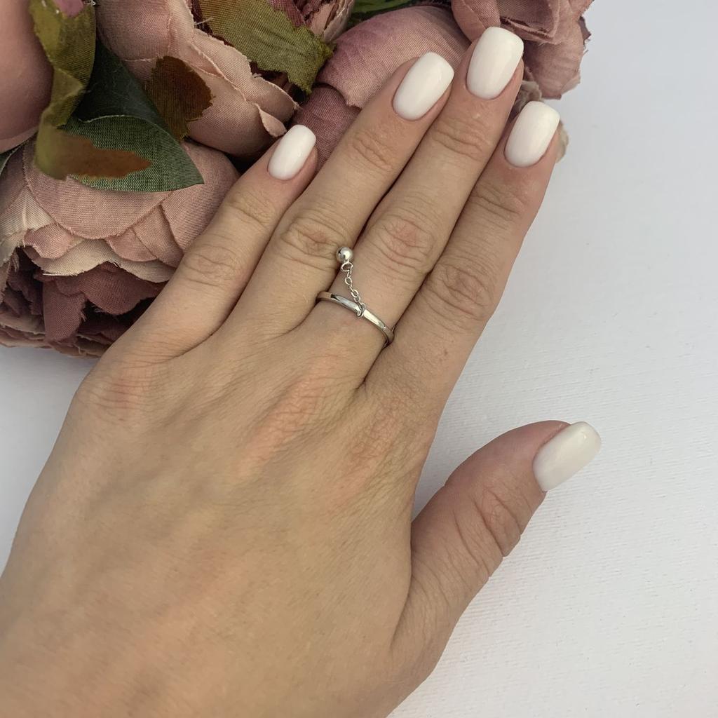 Silver Ring Without Stones, Product Weight 1.7 G (2094562)