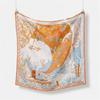 53cm Dot Animals Square Scarf Woman New Design Silk Scarf Women Bandana Luxury Headband Hijab Foulard Neckerchief
